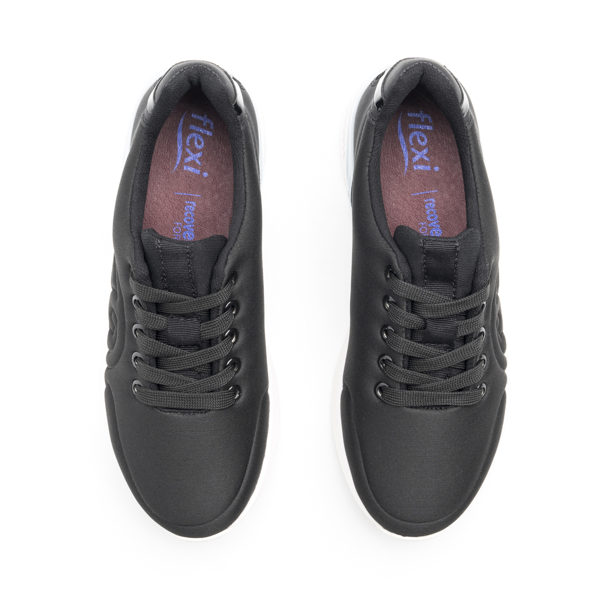 Sneaker Urbano Flexi para Mujer con Suela Extra Ligera Estilo 104406 Negro - Celeste
