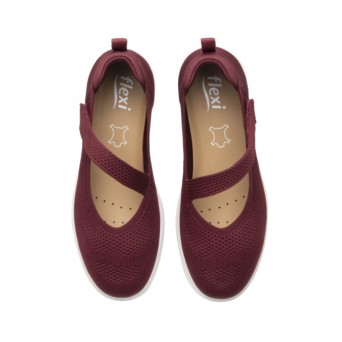 Sneaker Urbano Slip On Flexi para Mujer Estilo 104931 Burgundy