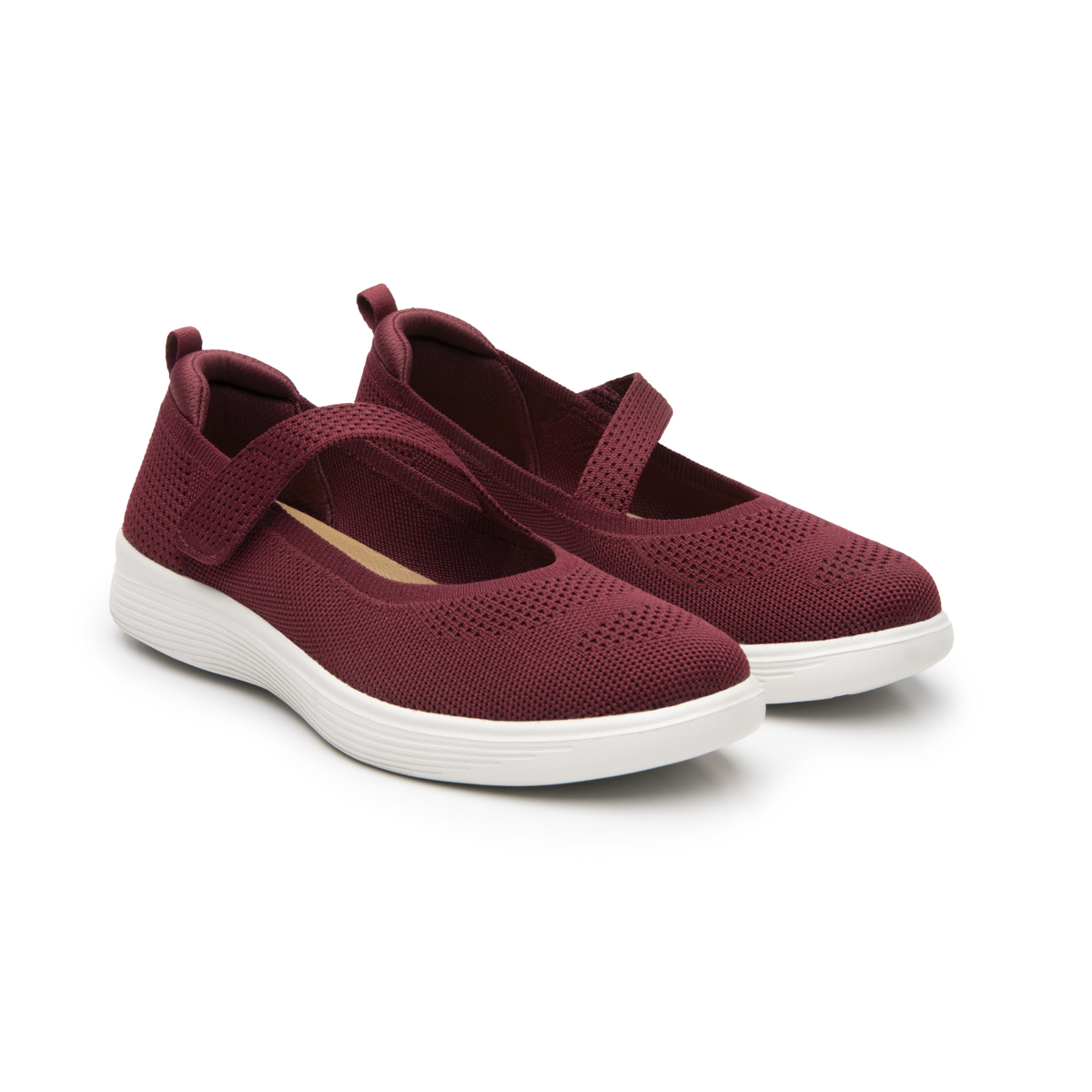 Sneaker Urbano Slip On Flexi para Mujer Estilo 104931 Burgundy