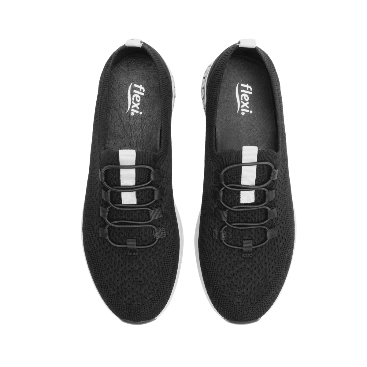 Sneaker Tejido Flexi para Mujer con Suela Extra Ligera Estilo 105112 Negro