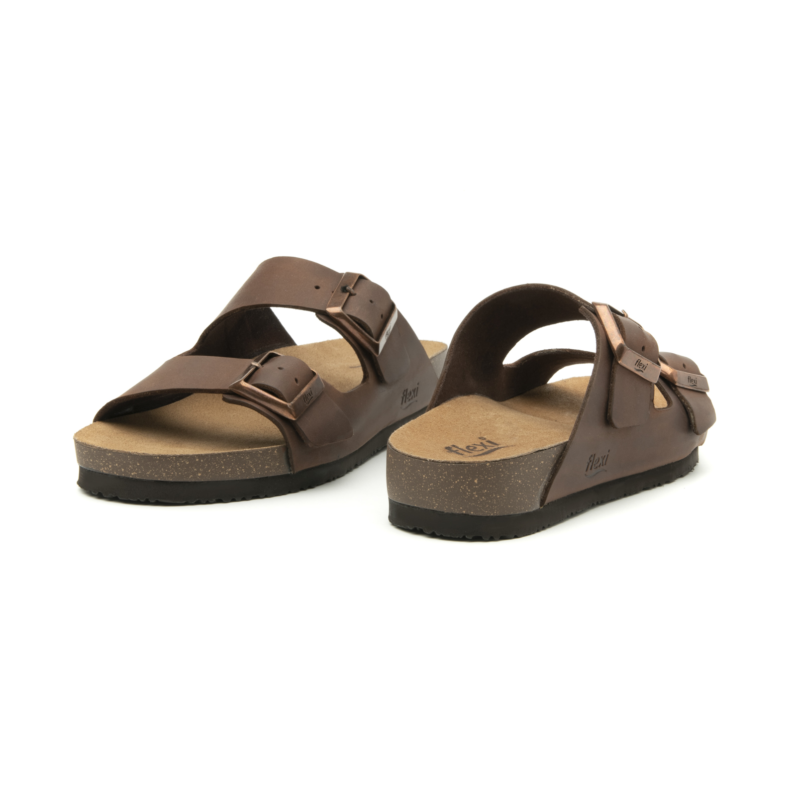 Sandalia Casual Flexi para Mujer con Plantilla Anatómica Estilo 107401 Café