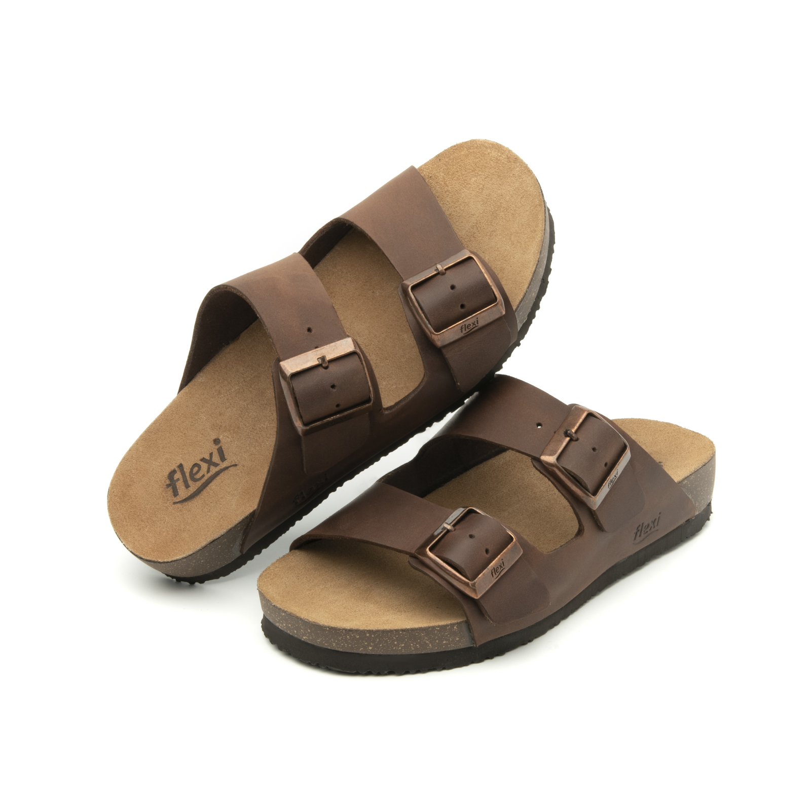 Sandalia Casual Flexi para Mujer con Plantilla Anatómica Estilo 107401 Café