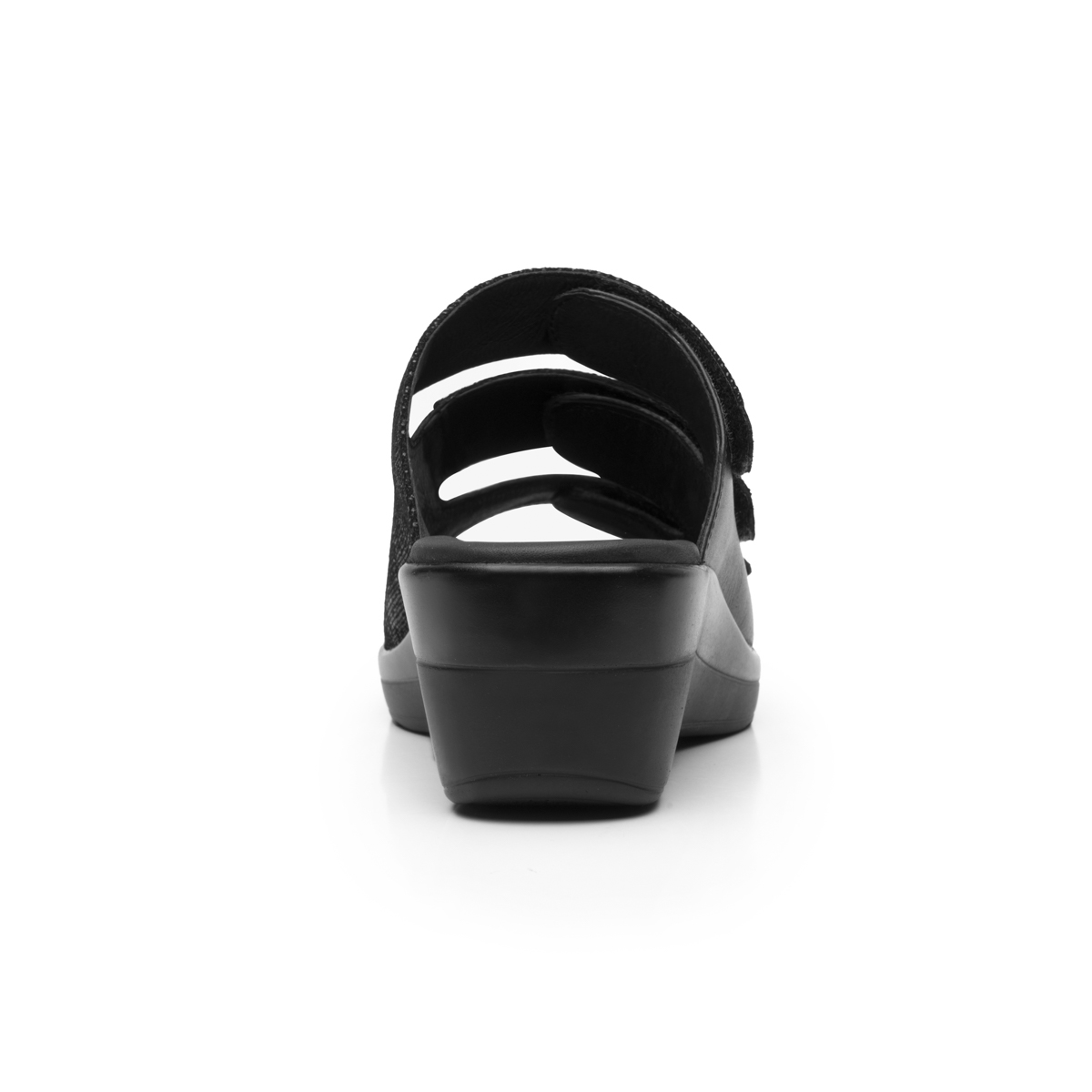 Sandalia Cuña Baja Flexi para Mujer Estilo 116022 Negro