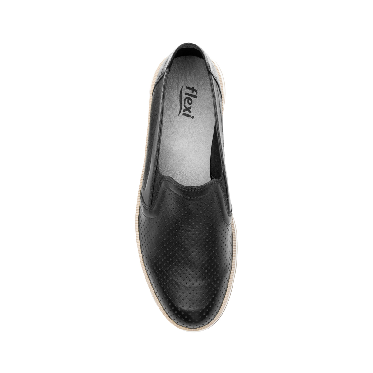 Slip On Flexi para Mujer con Piel Extra Suave Estilo 119302 Negro
