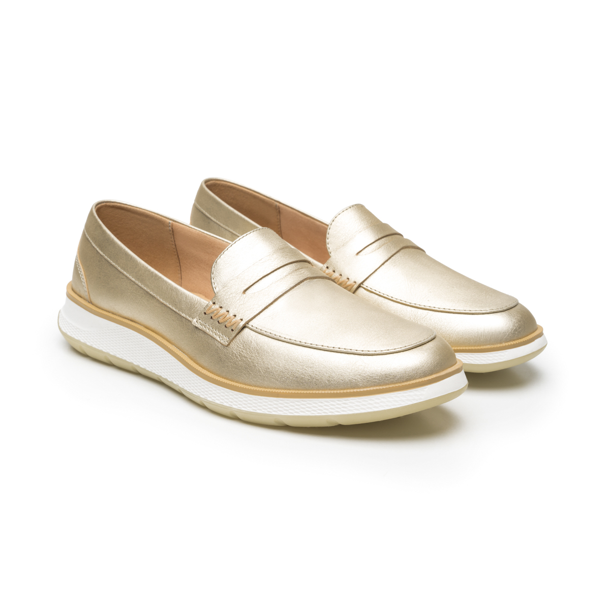 Loafer Casual Flexi para Mujer Estilo 119303 Dorado