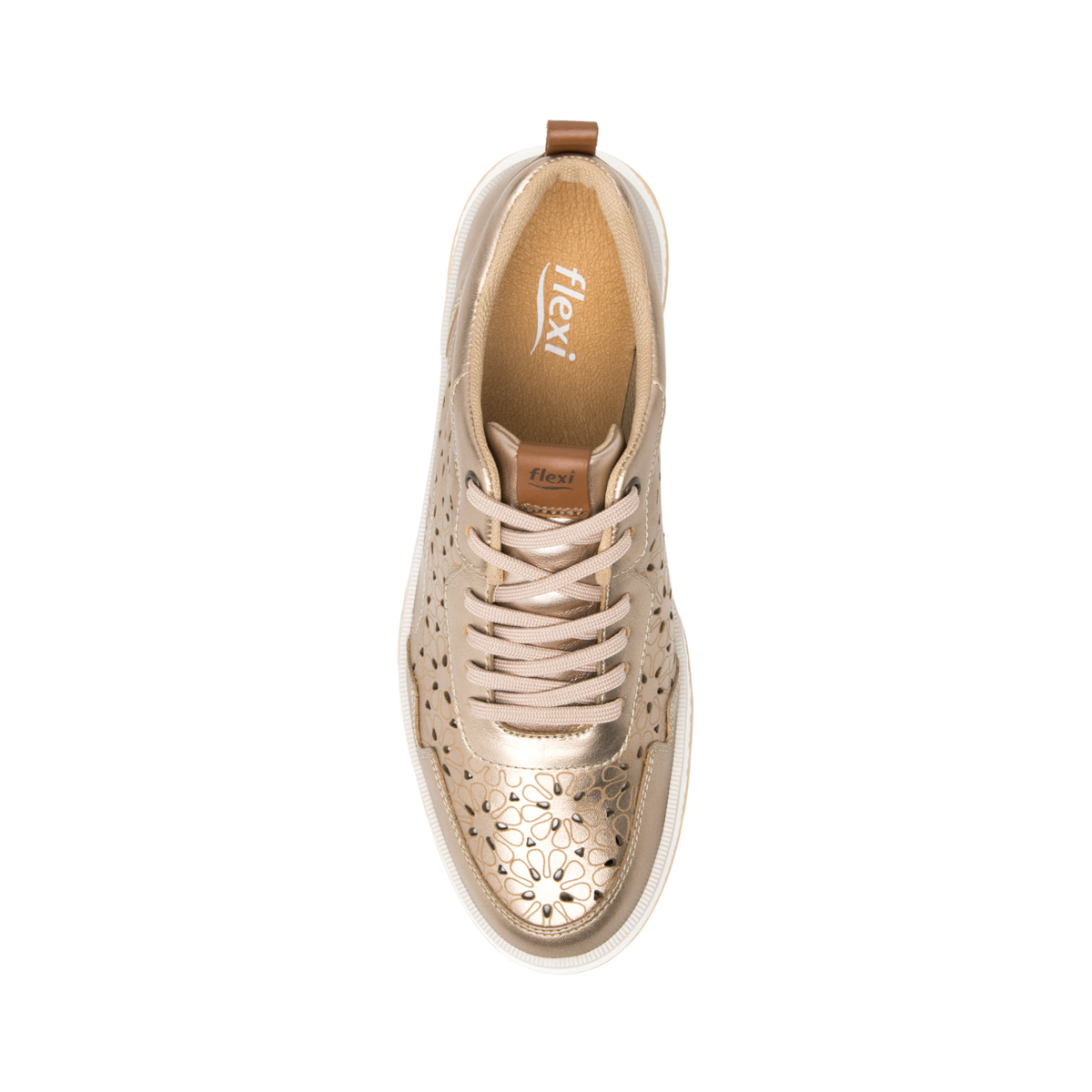 Oxford Casual De Agujetas Flexi para Mujer con Piel Extra Suave Estilo 119306 Bronce