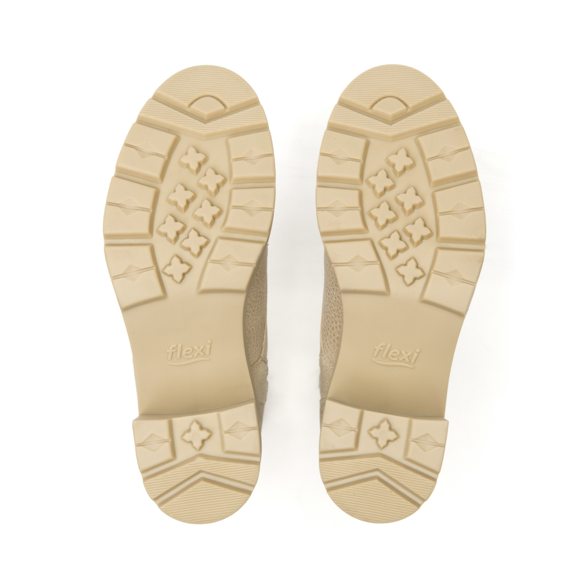 Bota Militar Flexi para Mujer con Cierre Interno Estilo 119607 Beige