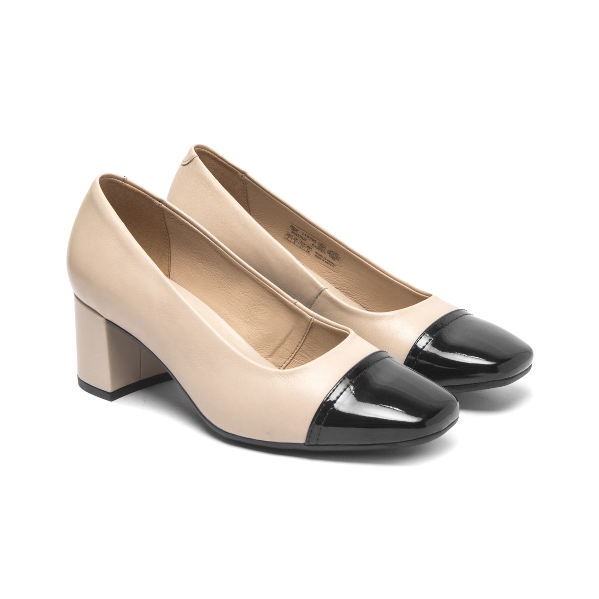 Zapatilla Punta Cuadrada Flexi para Mujer Estilo 119705 Beige