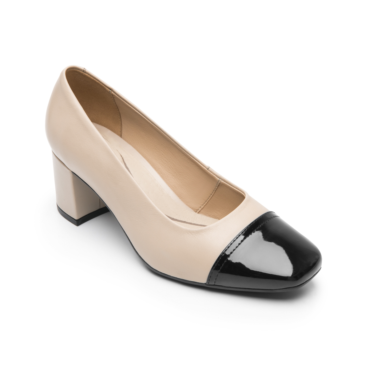 Zapatilla Punta Cuadrada Flexi para Mujer Estilo 119705 Beige