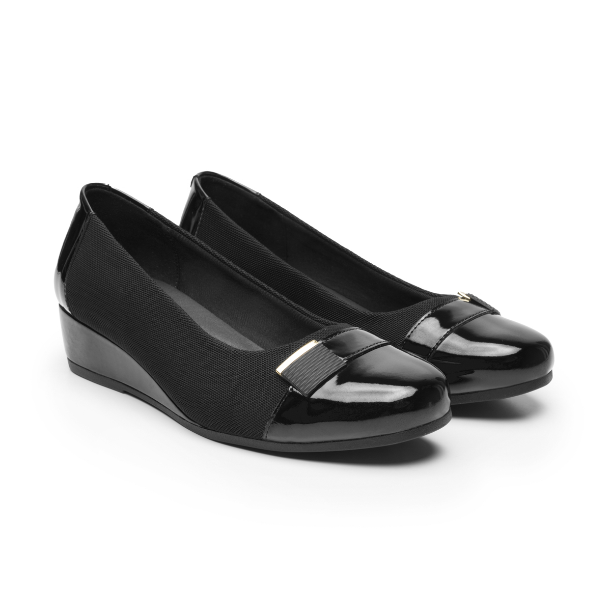 Balerina Cuña Flexi para Mujer con Suavidad Estilo 127004 Negro