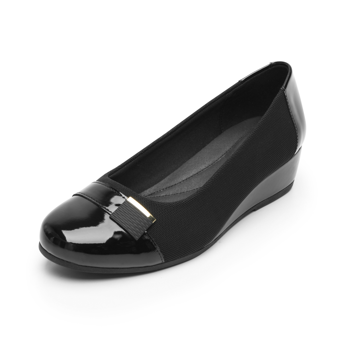 Balerina Cuña Flexi para Mujer con Suavidad Estilo 127004 Negro