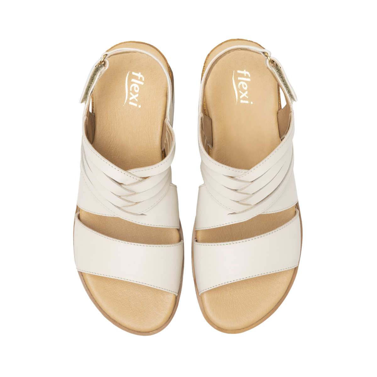 Sandalia Plataforma Flexi para Mujer con Suela Flexible Estilo 127702 Algodón