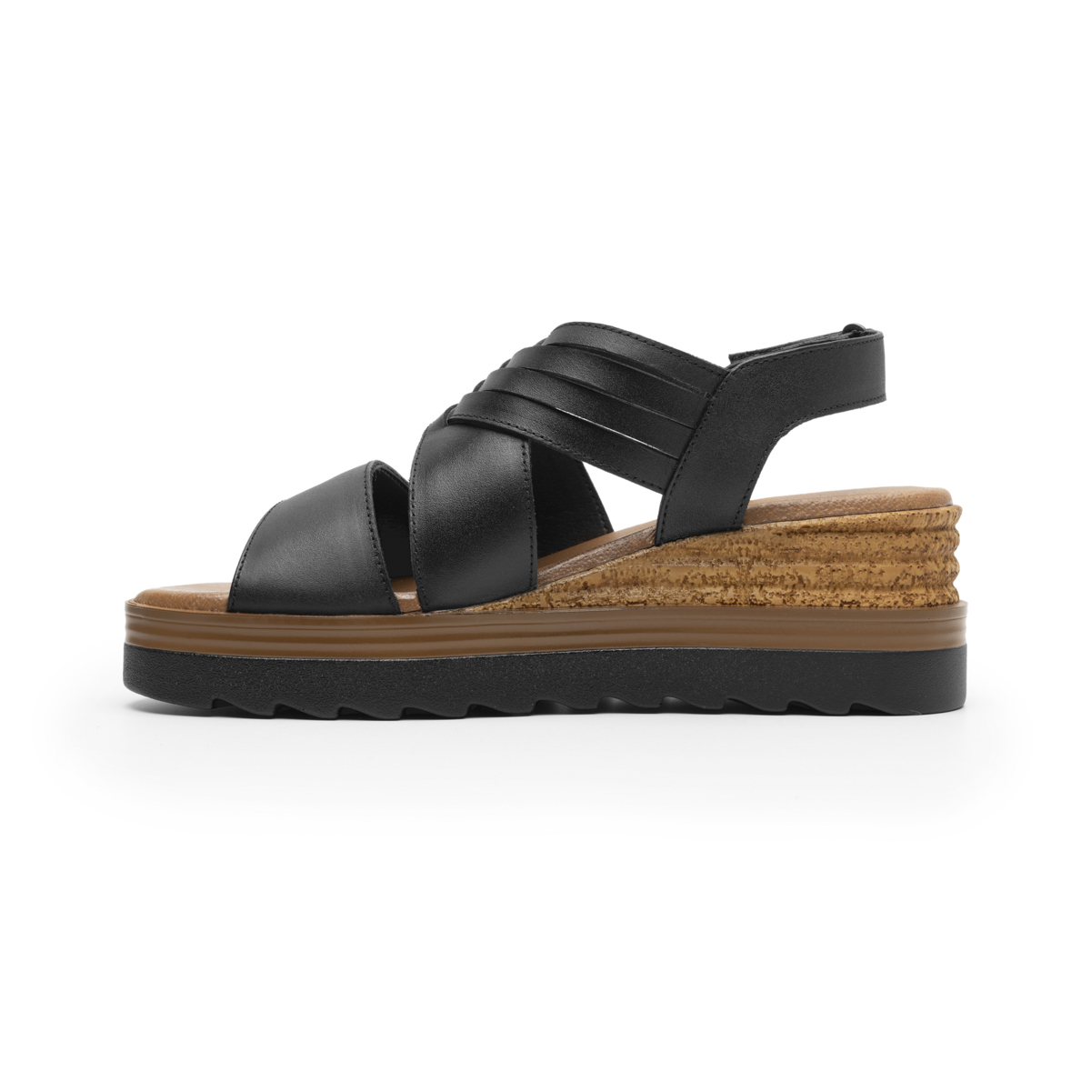 Sandalia Plataforma Flexi para Mujer con Suela Flexible Estilo 127702 Negro