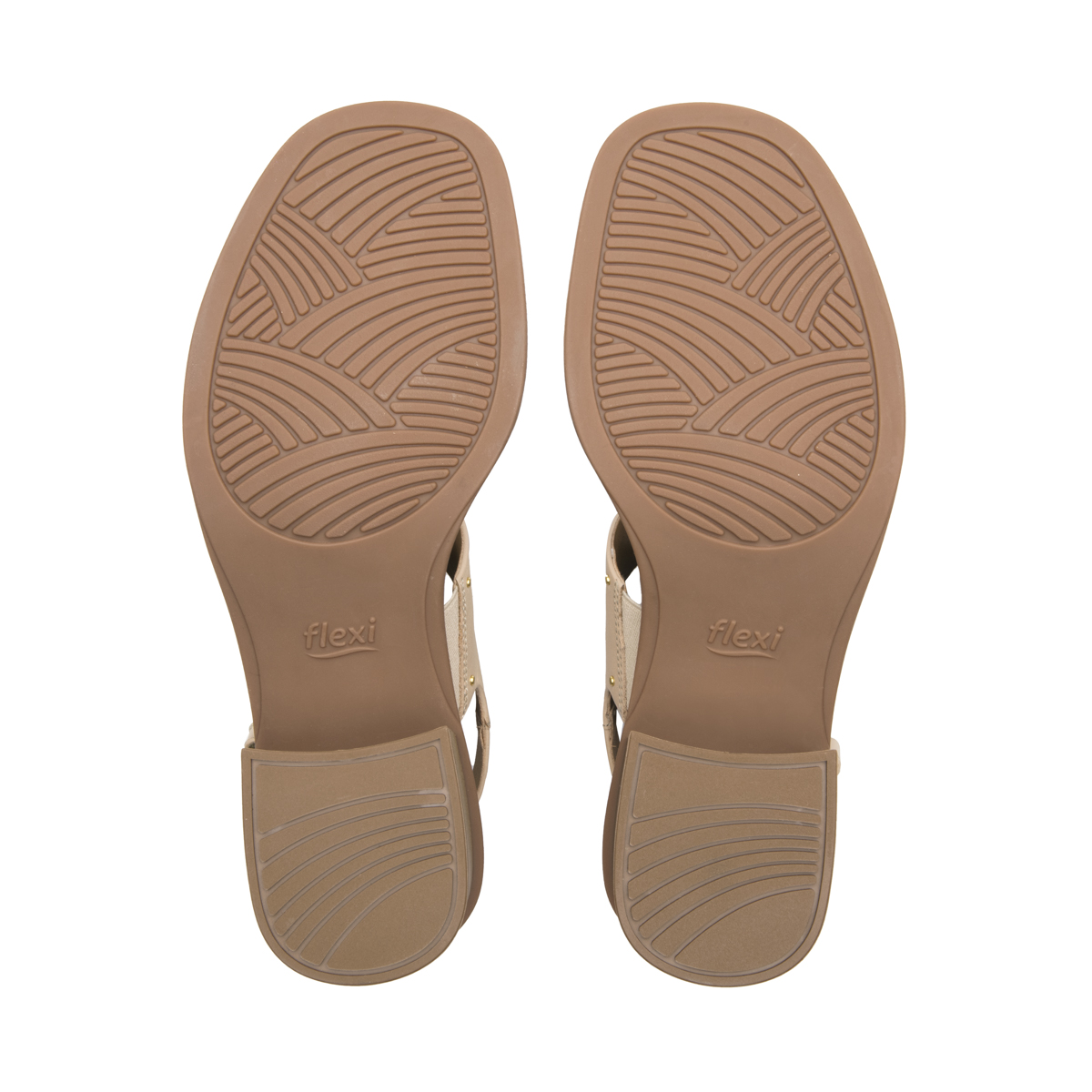 Sandalia Tacón Medio Flexi para Mujer Estilo 128407 Crema