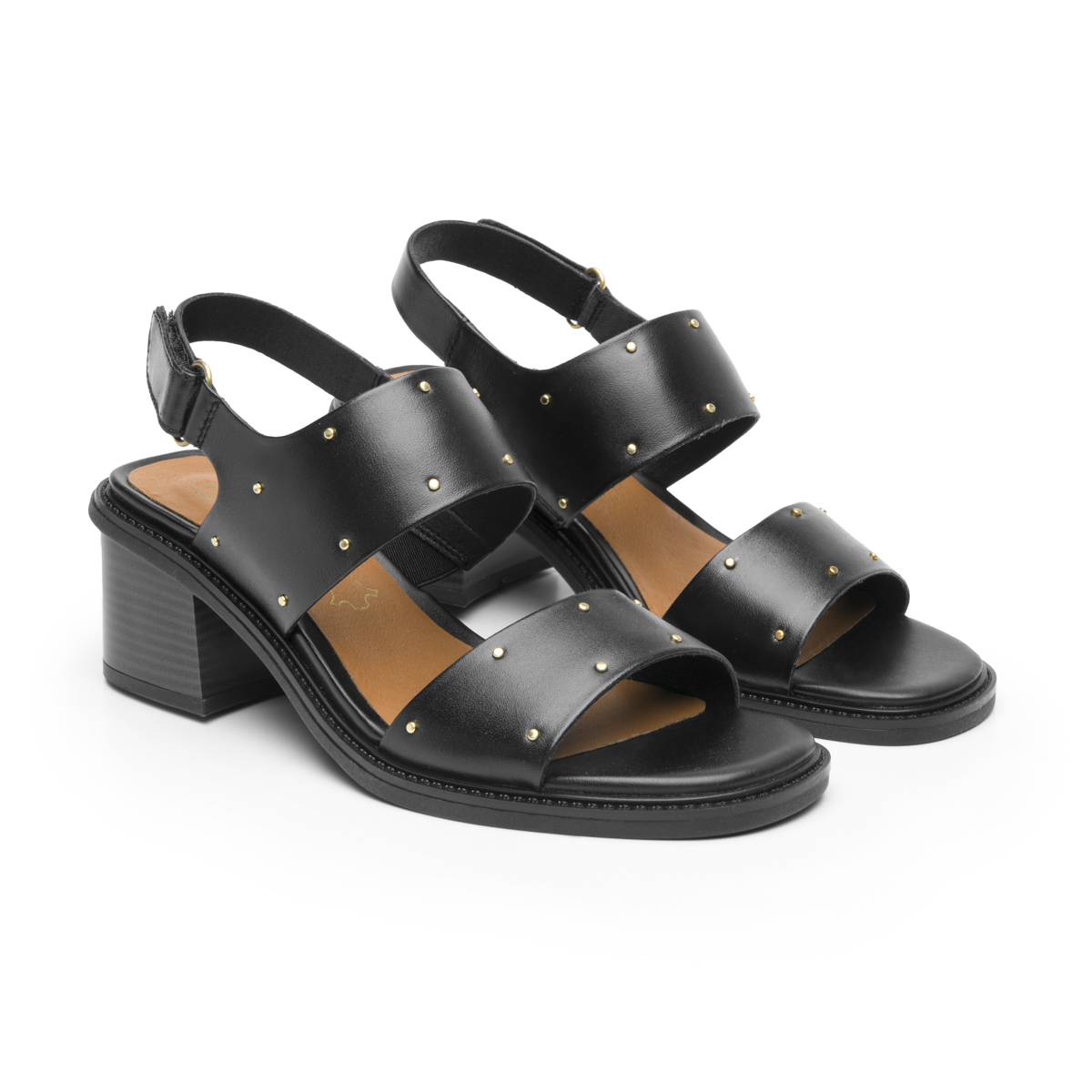 Sandalia Tacón Medio Flexi para Mujer Estilo 128407 Negro