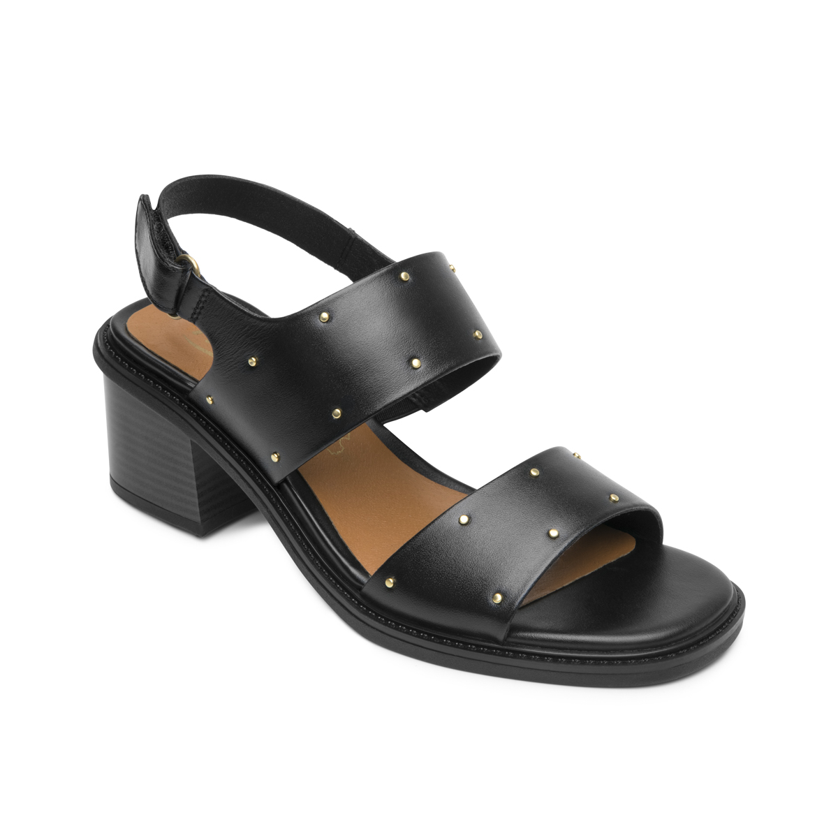 Sandalia Tacón Medio Flexi para Mujer Estilo 128407 Negro