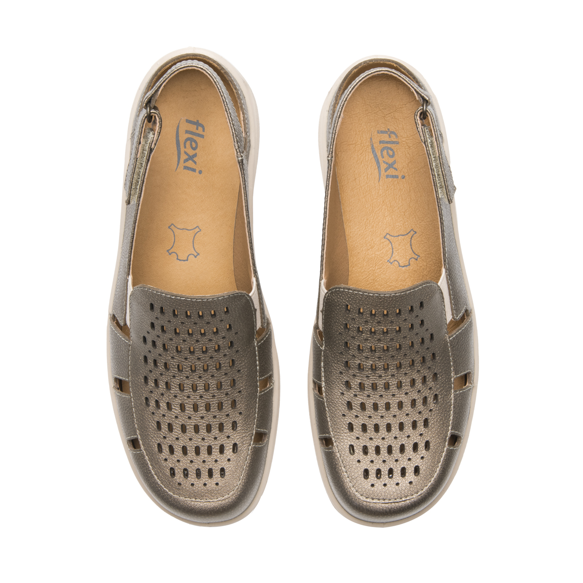 Mule Adaptable Al Pie Flexi para Mujer Estilo 128706 Antimonio