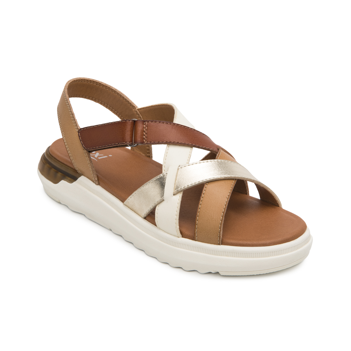 Sandalia De Confort Flexi para Mujer Estilo 129403 Multicolor