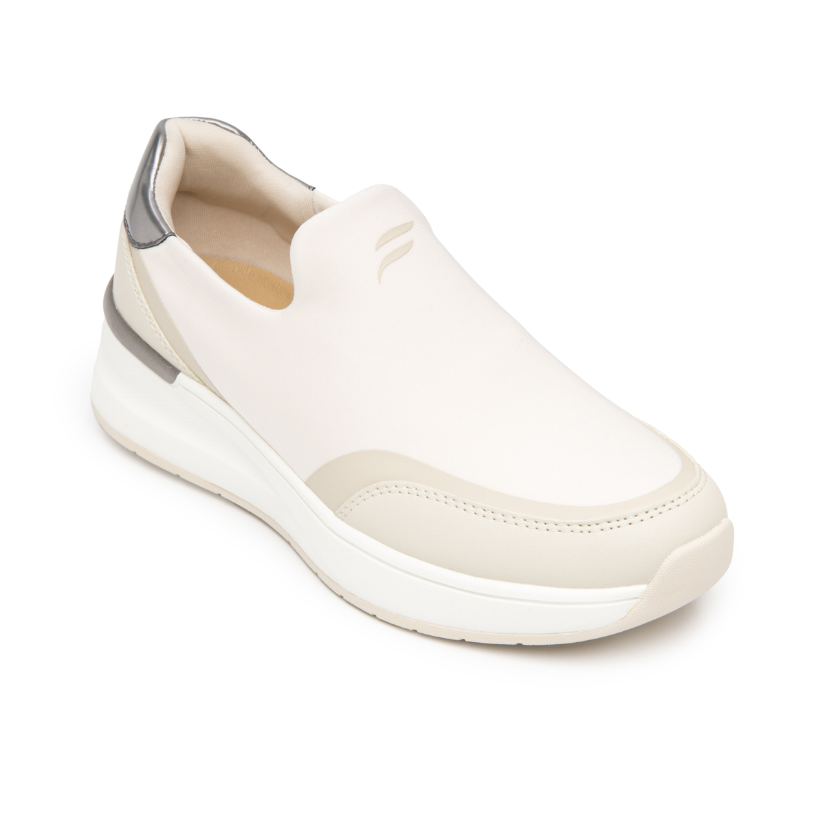 Sneaker Urbano Slip On Flexi para Mujer Estilo 132202 Beige