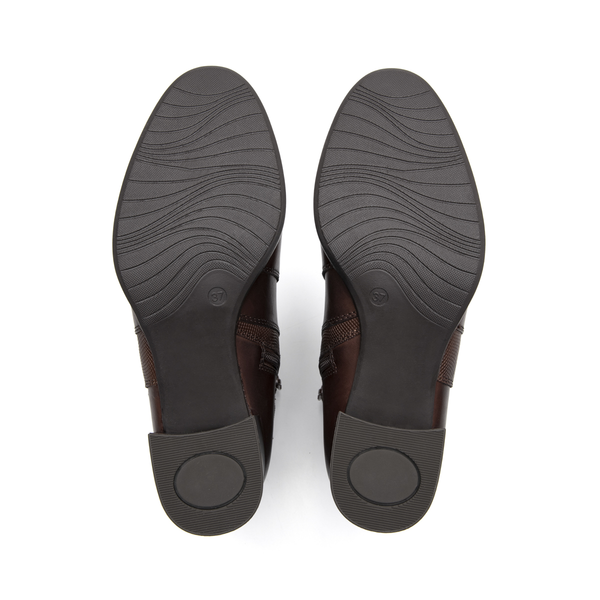 Botín Tacón Medio Exclusivo Flexi para Mujer Estilo 132301 Chestnut