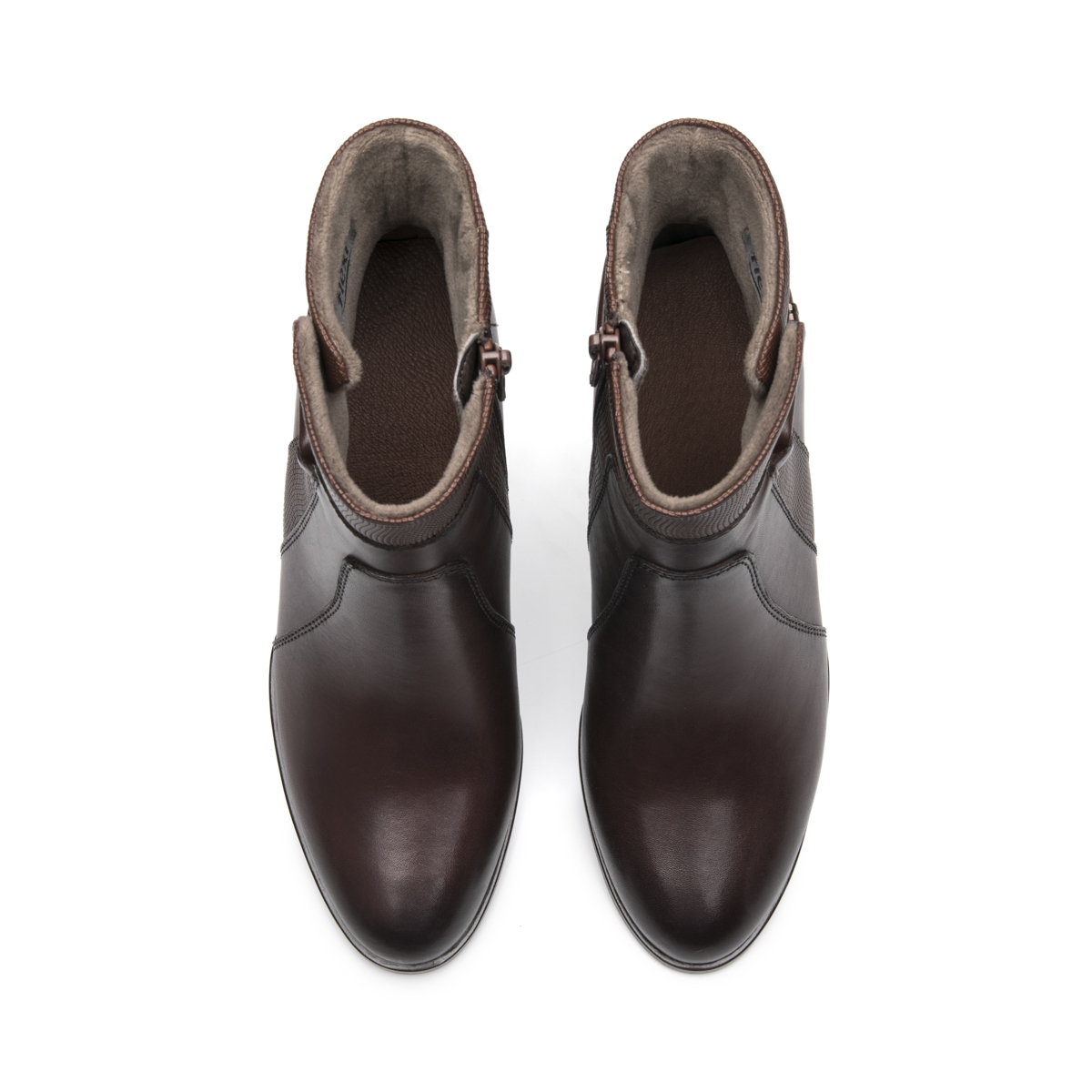 Botín Tacón Medio Exclusivo Flexi para Mujer Estilo 132301 Chestnut