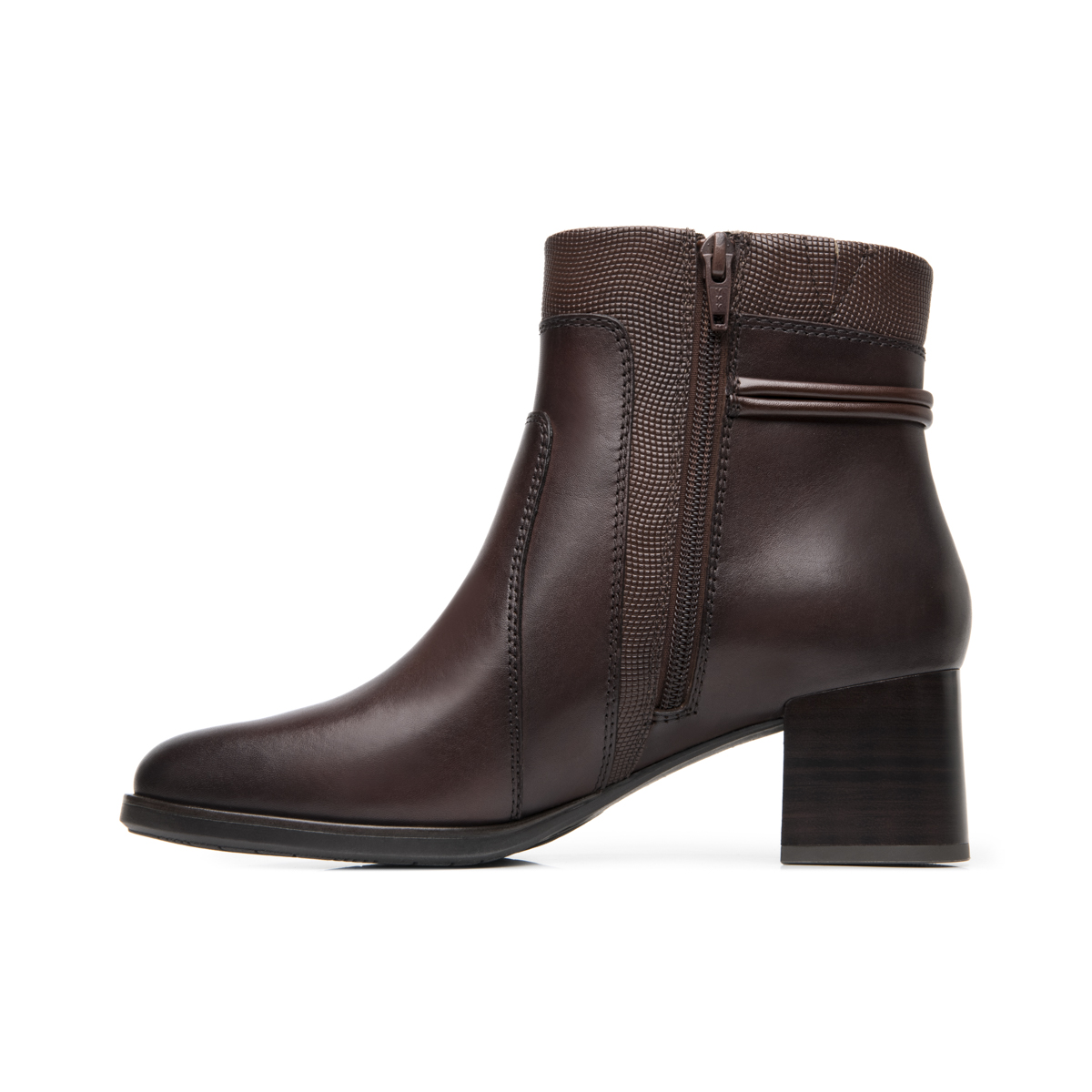 Botín Tacón Medio Exclusivo Flexi para Mujer Estilo 132301 Chestnut