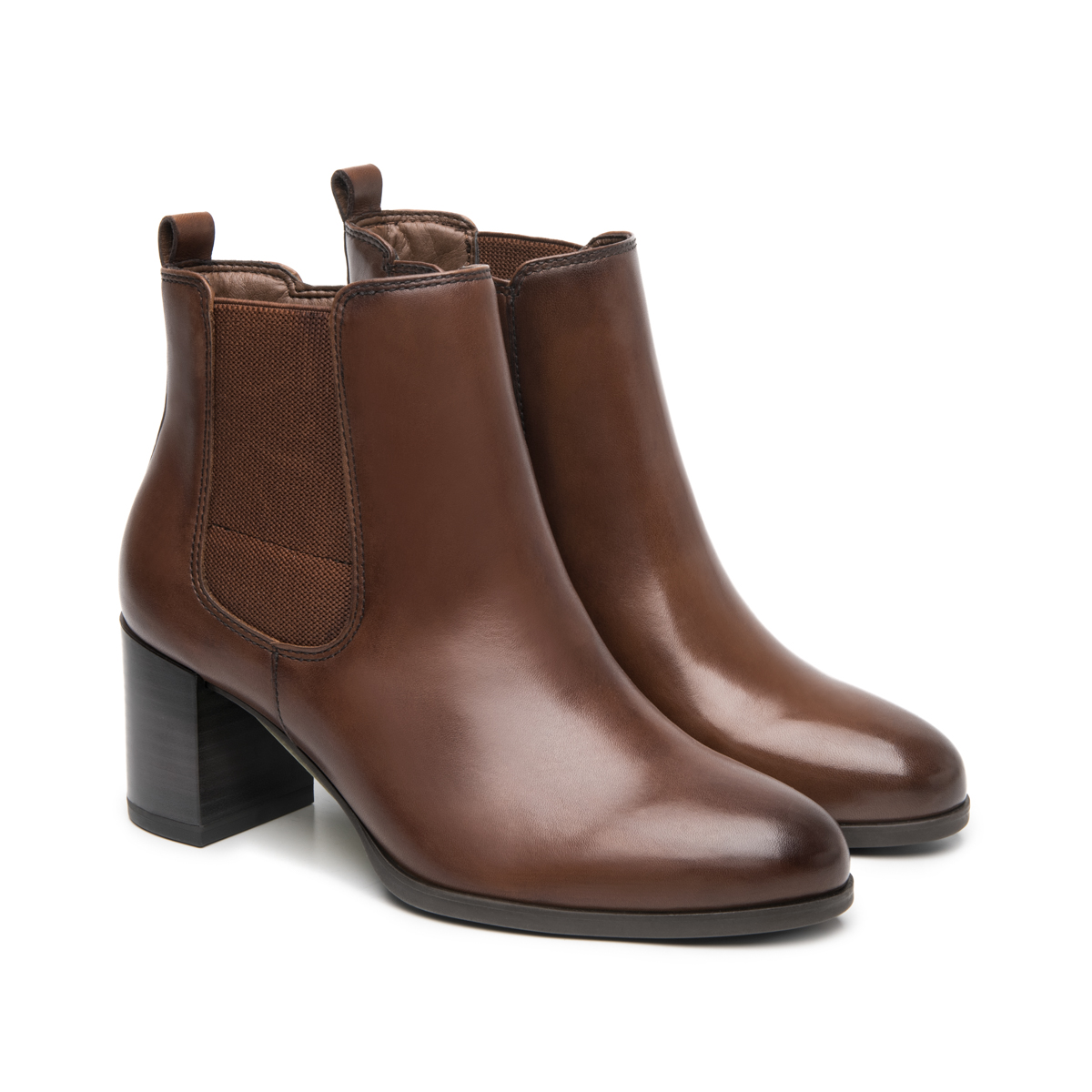 Botín Tacón Alto Exclusivo Flexi para Mujer Estilo 133401 Cognac