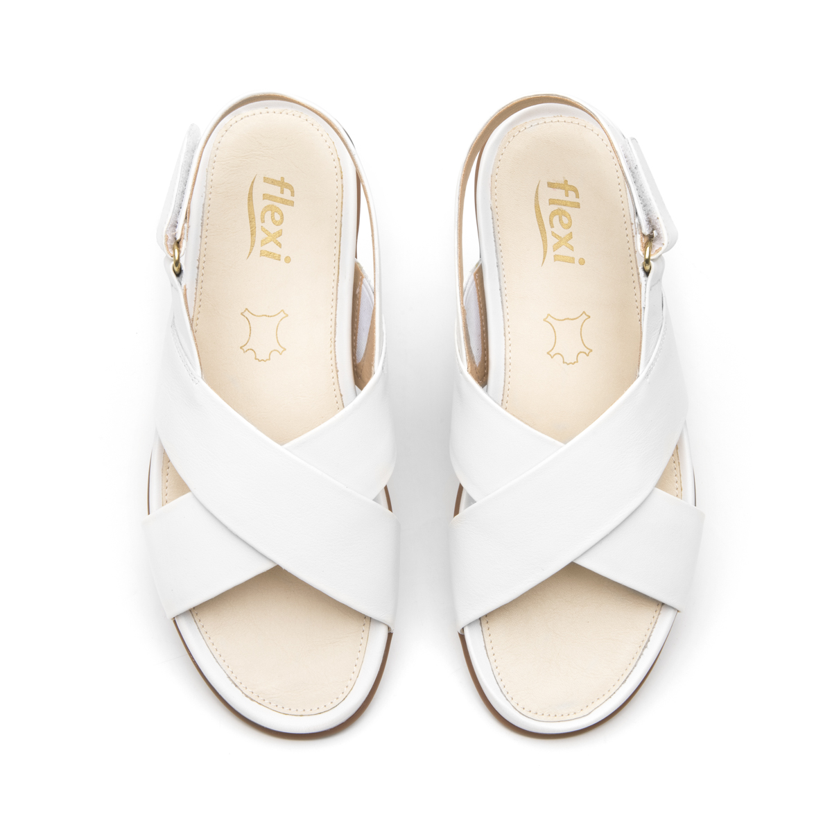 Sandalia Confort Casual Flexi para Mujer Estilo 133603 Blanco