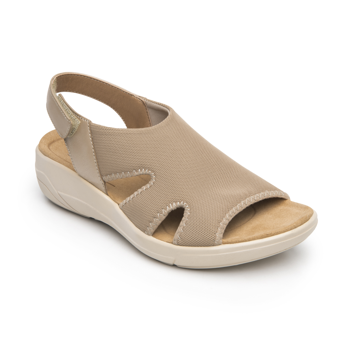 Sandalia Cuña Confort Flexi para Mujer Estilo 133703 Beige