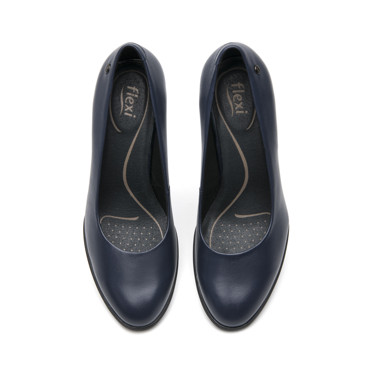 Zapatilla Tacón Medio Flexi para Mujer con Comfort Walk Estilo 133901 Marino