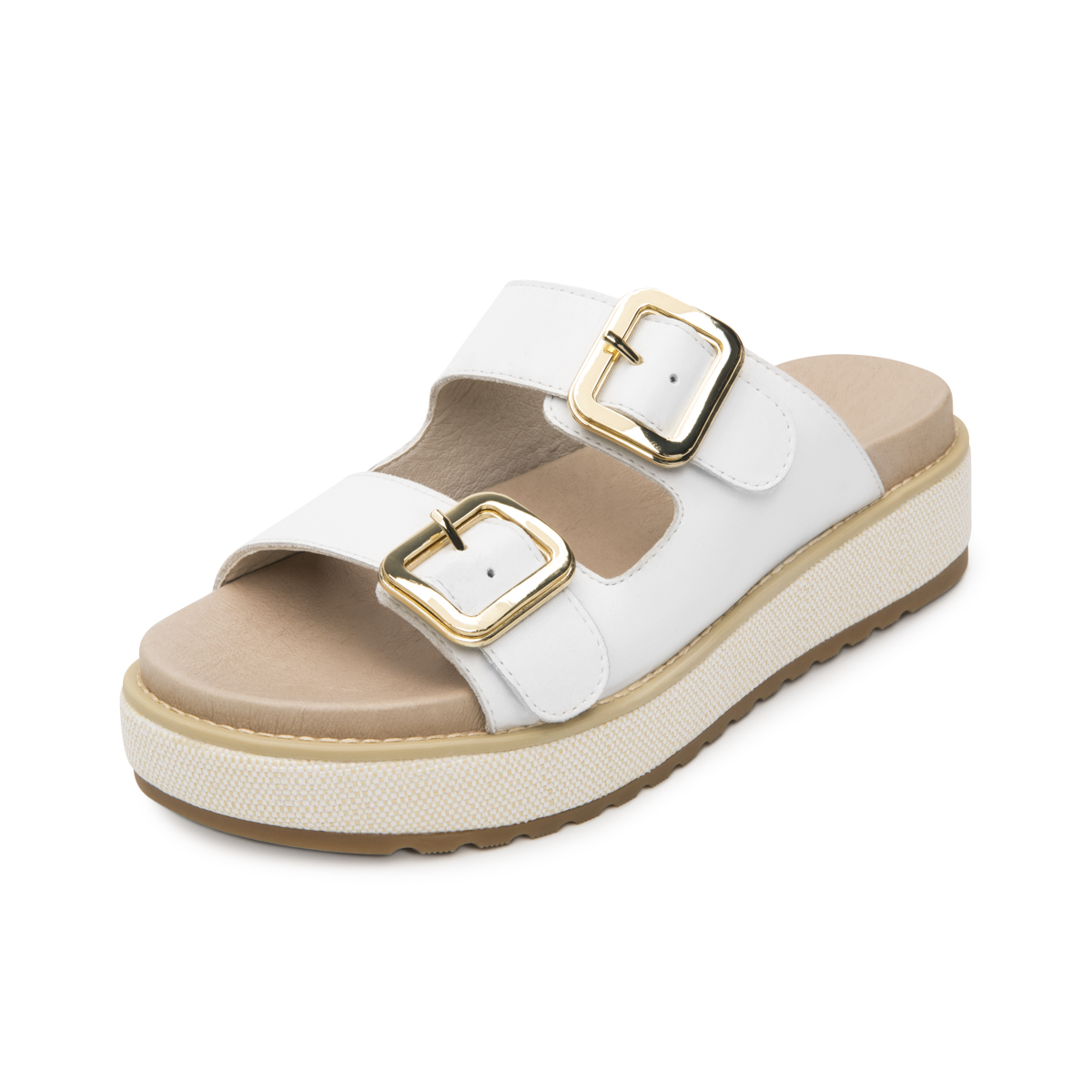 Sandalia De Confort Flexi para Mujer Estilo 135501 Blanco