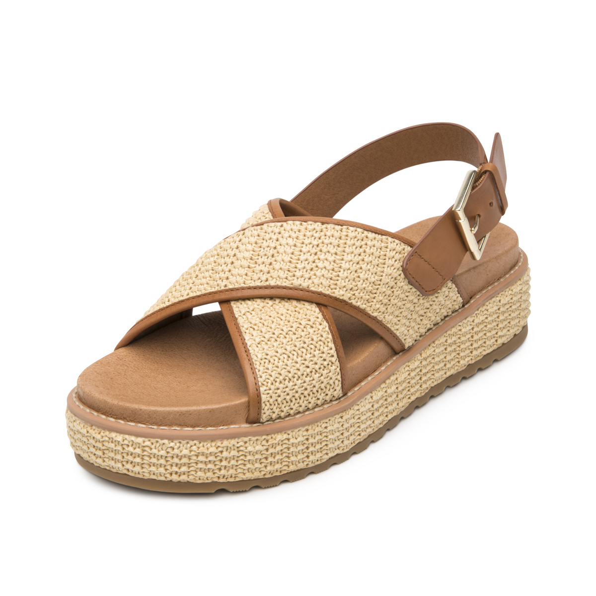 Sandalia De Confort Flexi para Mujer Estilo 135502 Beige