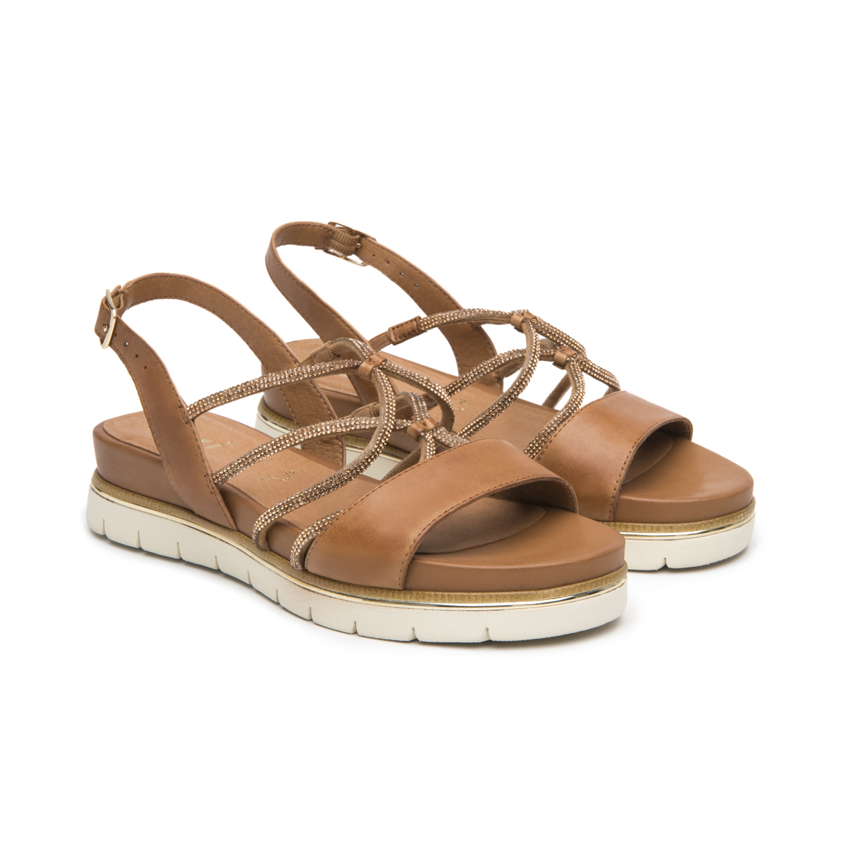 Sandalia Plataforma Casual Flexi para Mujer Estilo 135801 Tan