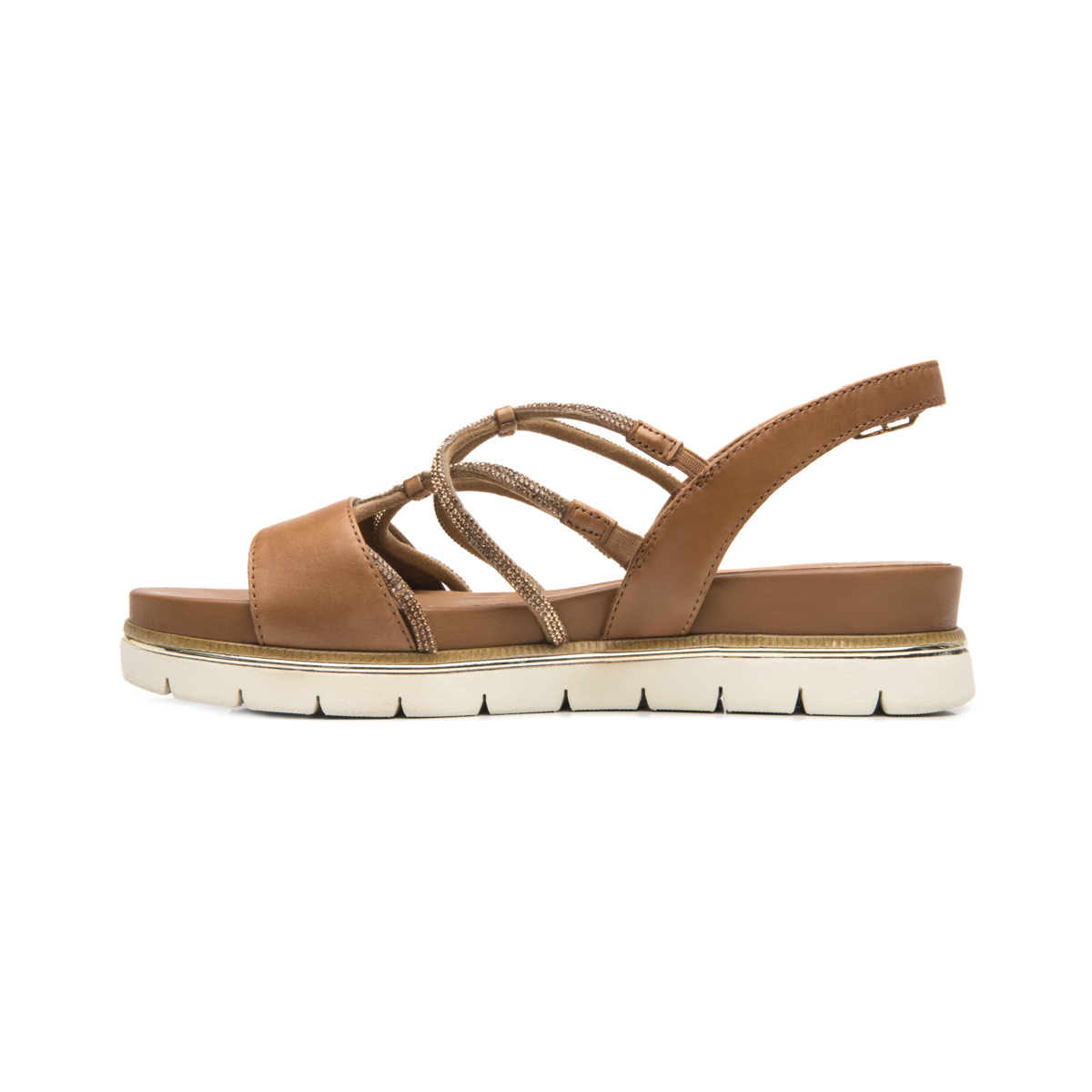 Sandalia Plataforma Casual Flexi para Mujer Estilo 135801 Tan