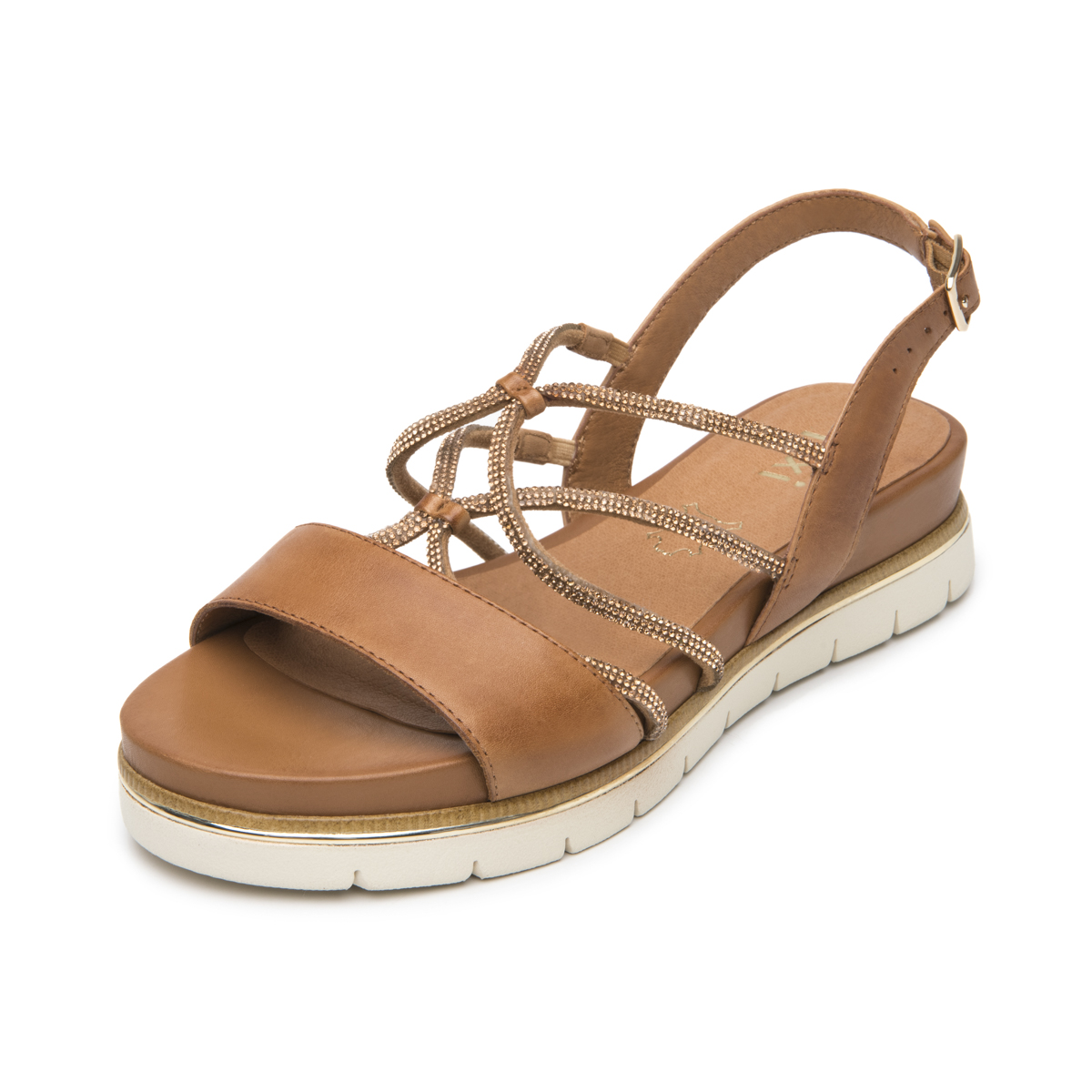 Sandalia Plataforma Casual Flexi para Mujer Estilo 135801 Tan
