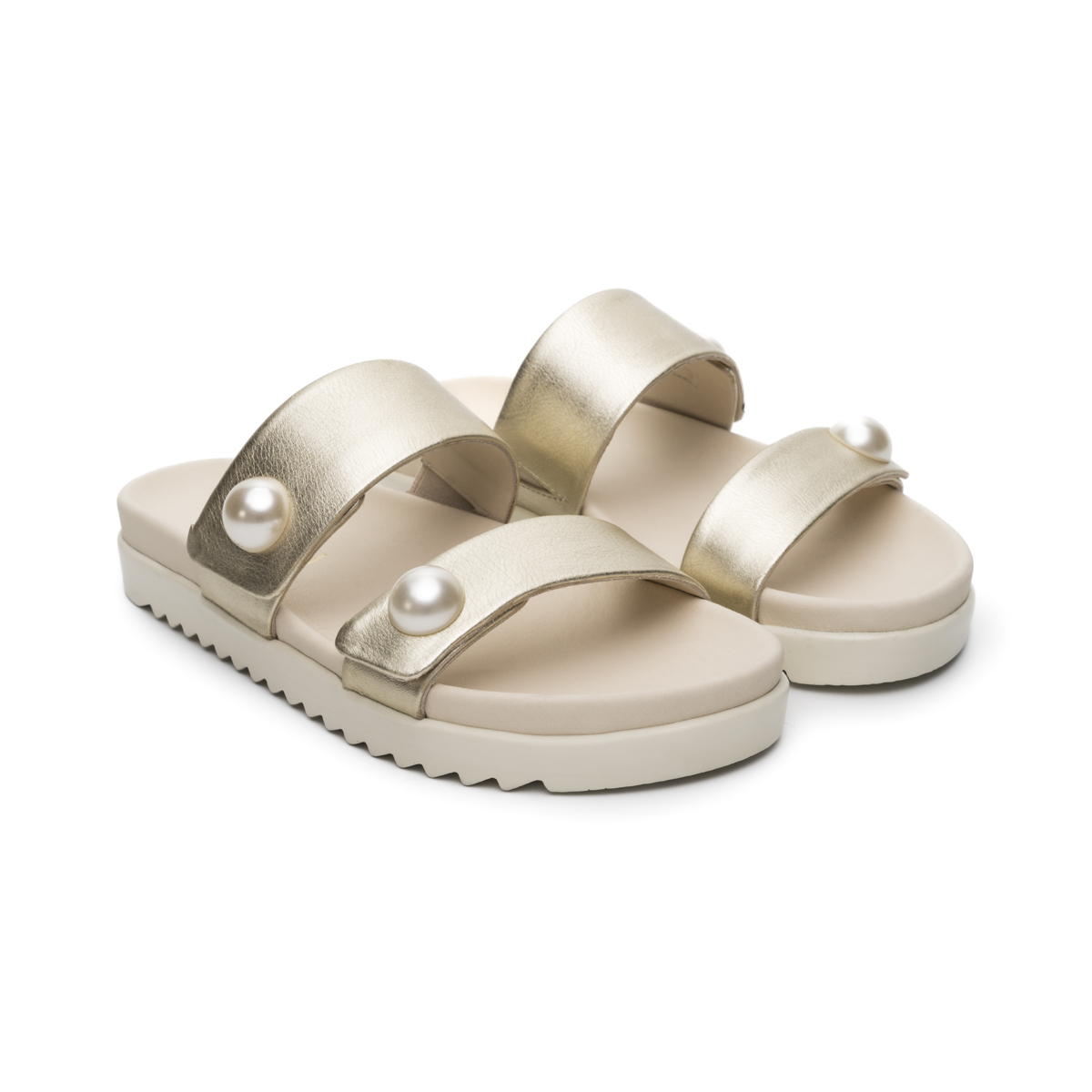 Sandalia Confort Casual Quirelli para Mujer con Anatomic Pad Estilo 300507 Oro