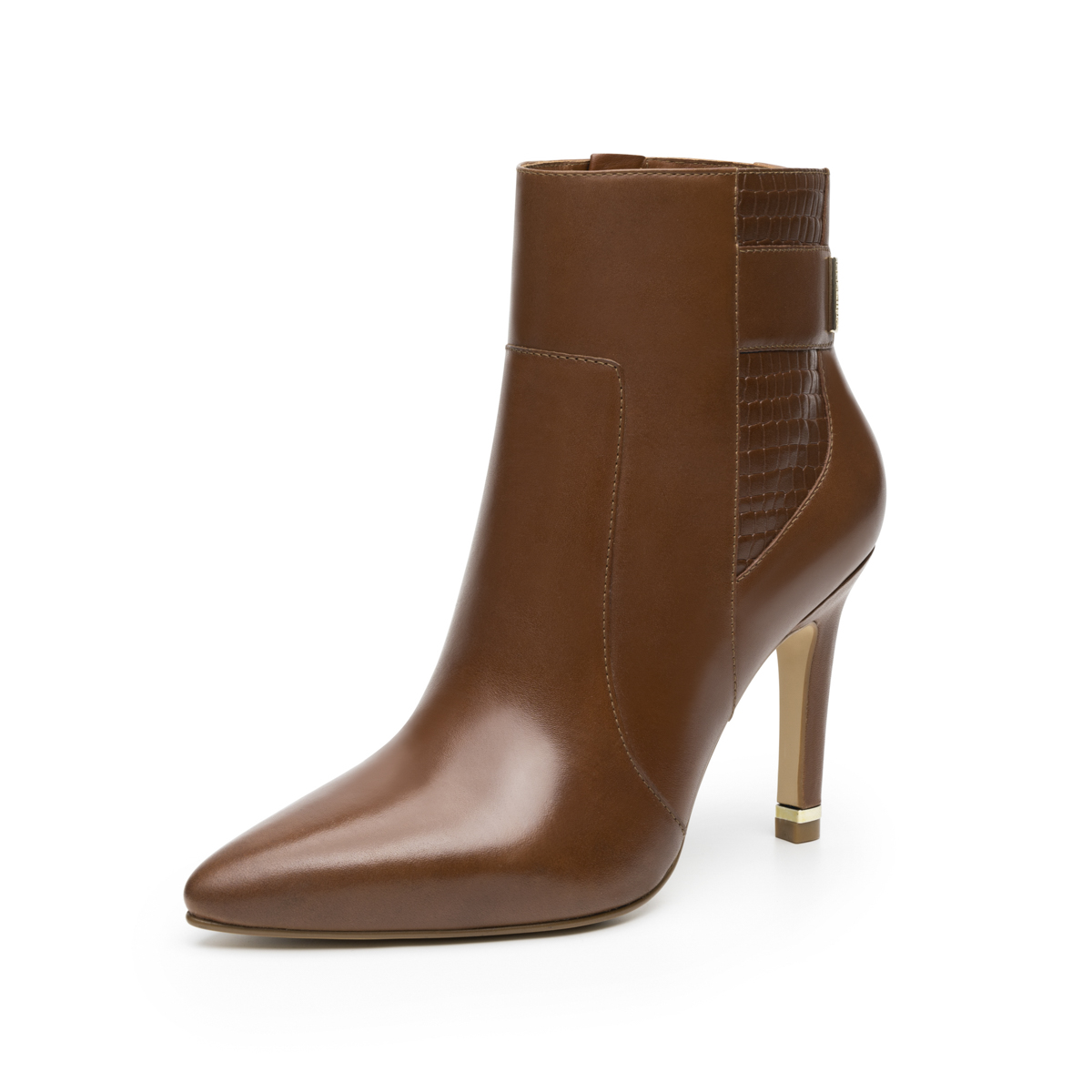 Botín Puntal Tacón Quirelli para Mujer con Suela Preacabada Estilo 302403 Tan