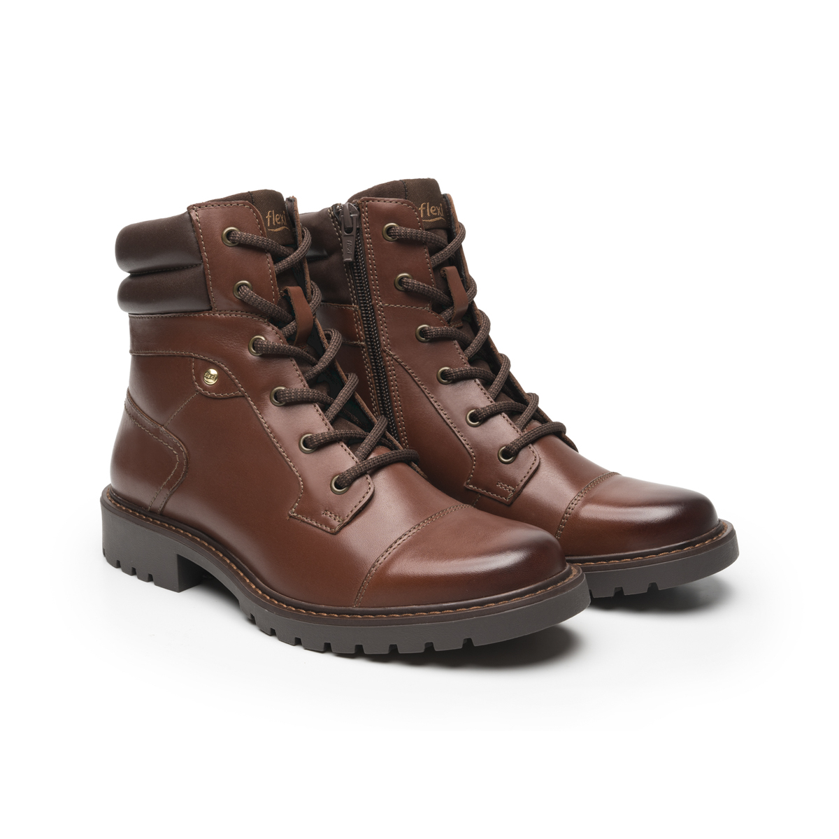 Botín Militar Flexi para Mujer con Cierre Interno Estilo 37822 Shedron