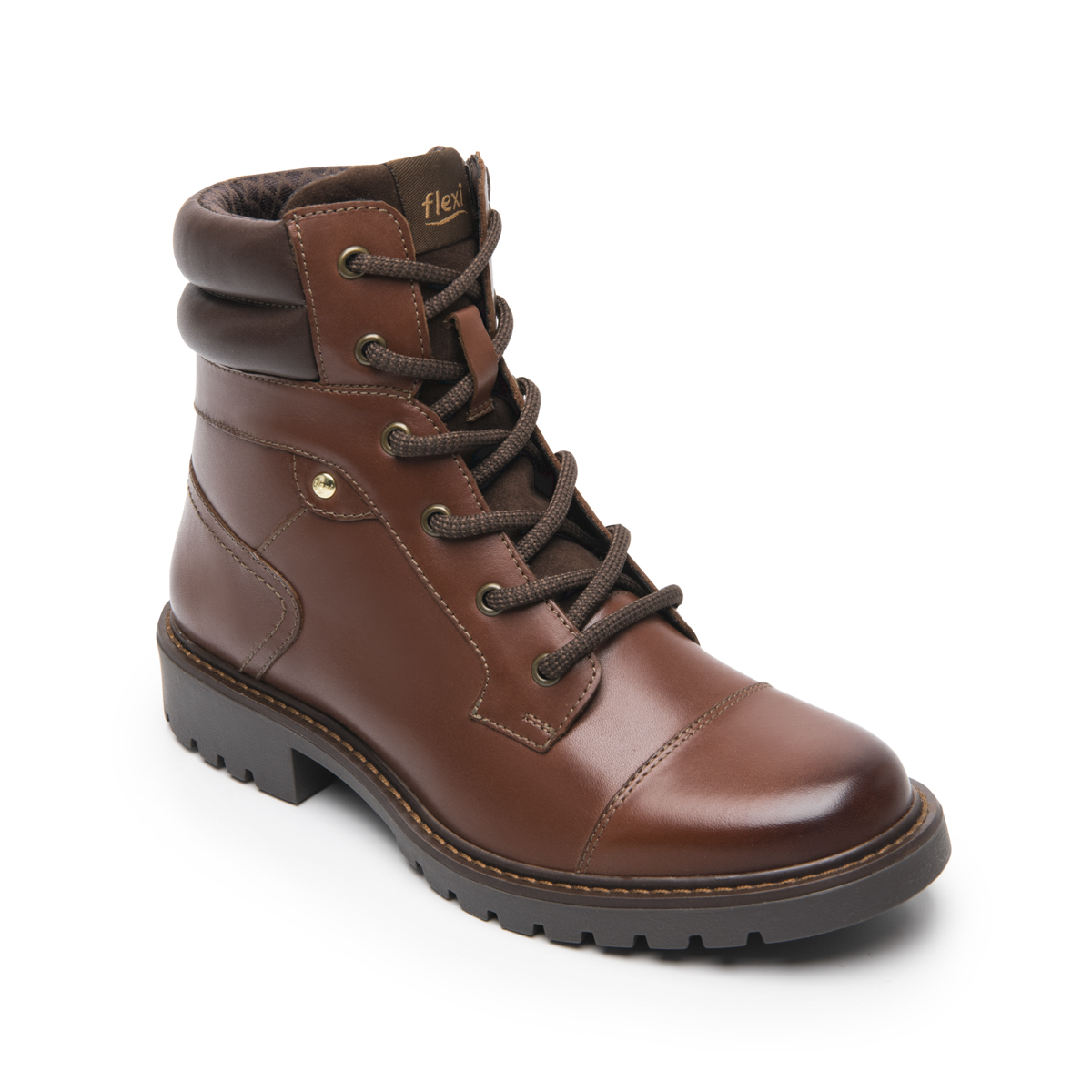Botín Militar Flexi para Mujer con Cierre Interno Estilo 37822 Shedron