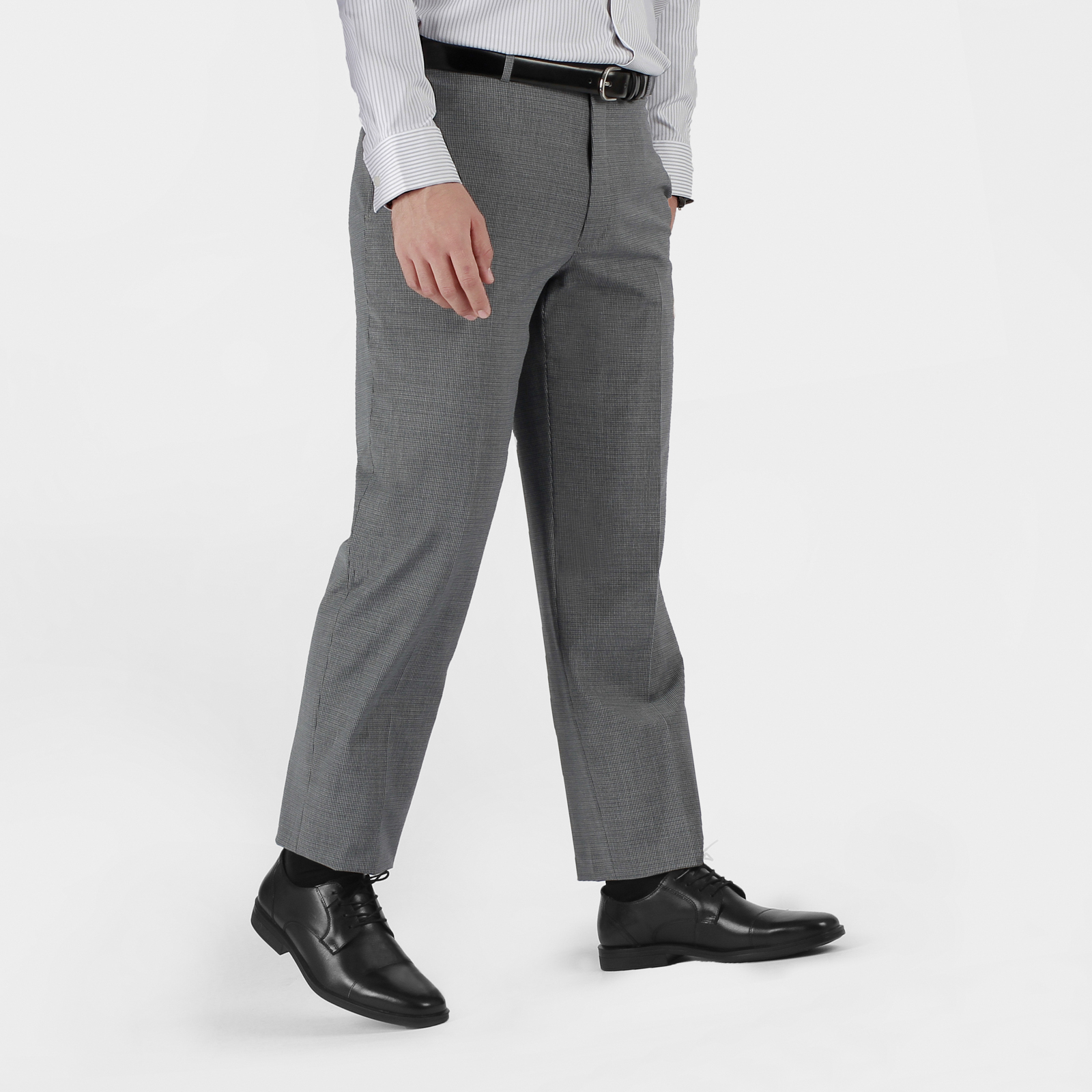 Derby Puntera Liso Flexi para Hombre Estilo 407801 Negro