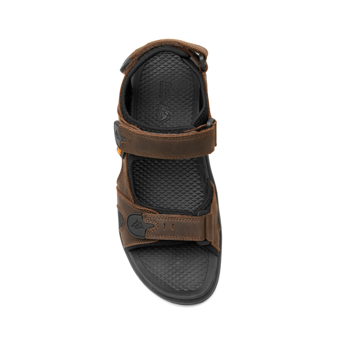 Sandalia Outdoor Piel Con Ajuste Flexi para Hombre con Ancho Ajustable Estilo 411001 Chocolate