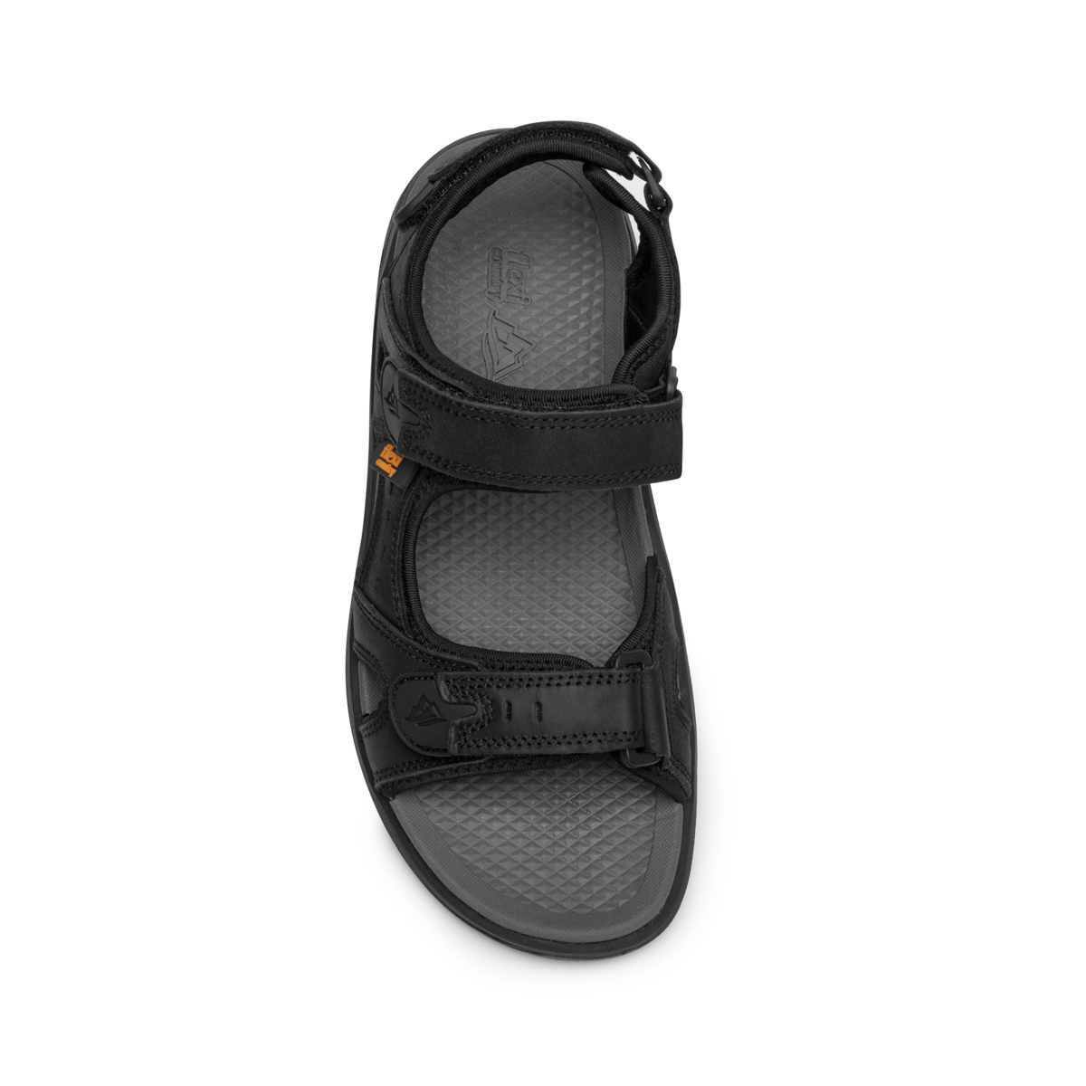 Sandalia Outdoor Piel Con Ajuste Flexi para Hombre con Ancho Ajustable Estilo 411001 Negro