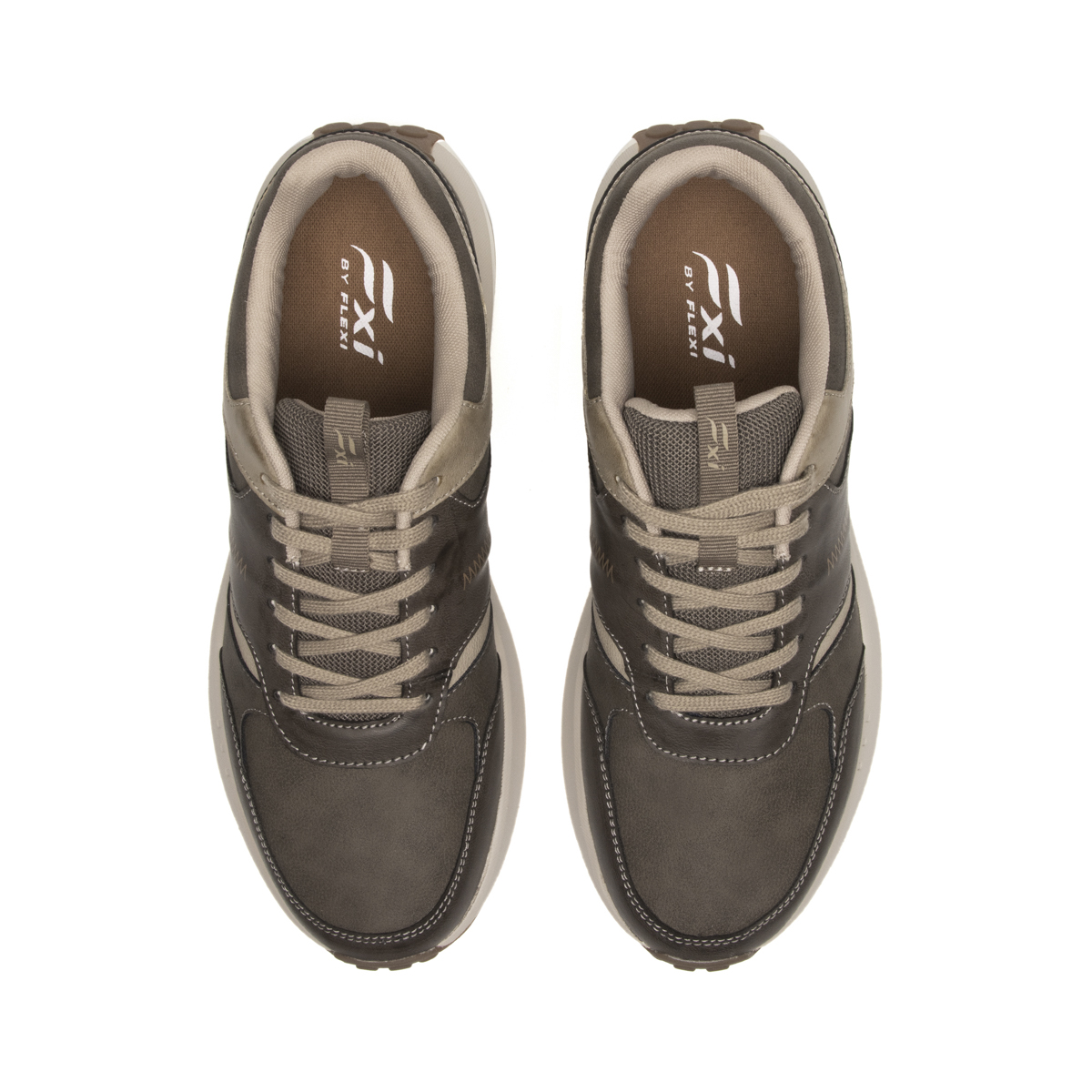 Sneaker Flexi para Hombre con Plantilla Removible Estilo 413903 Taupe