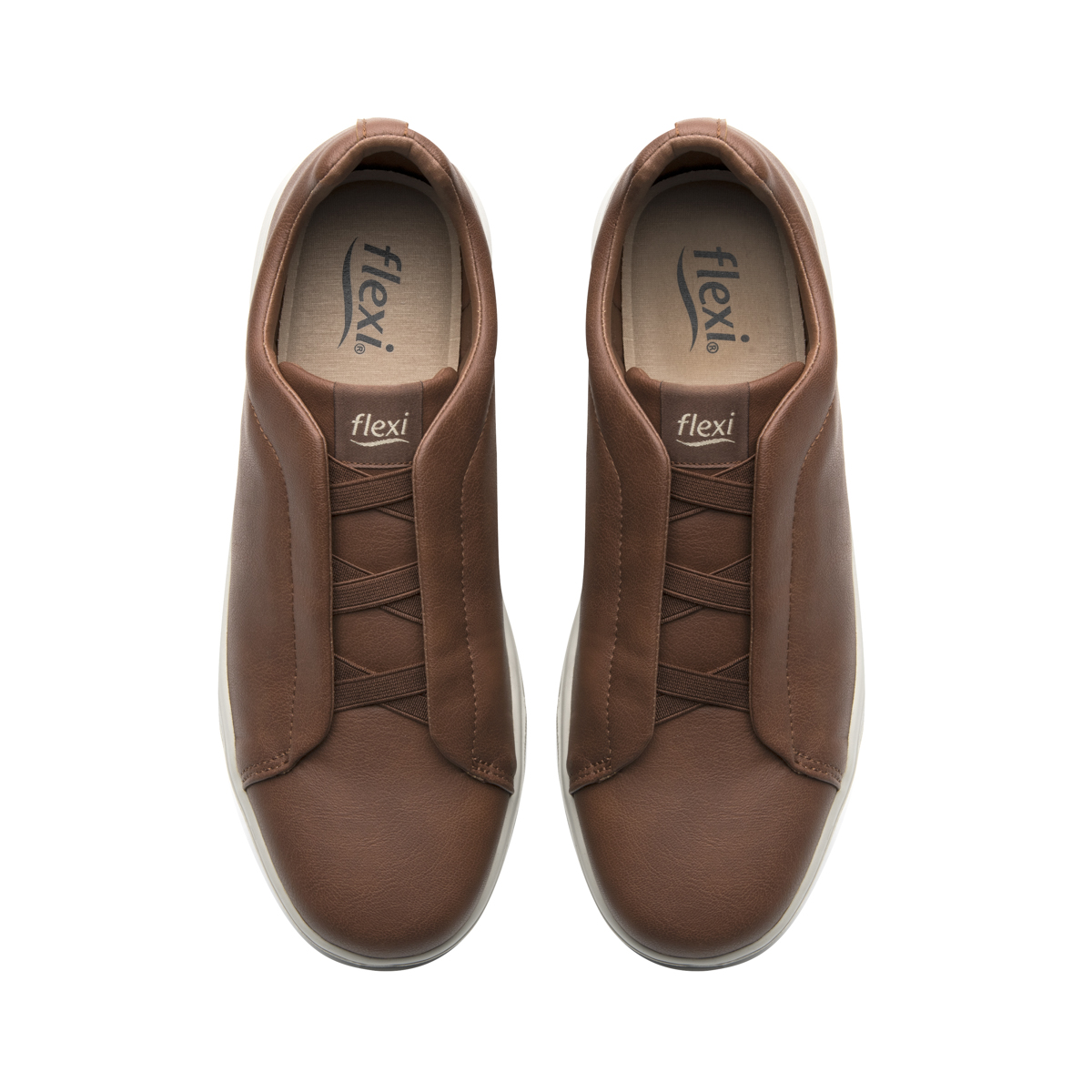 Sneaker Casual Slip On Flexi para Hombre Estilo 415307 Café