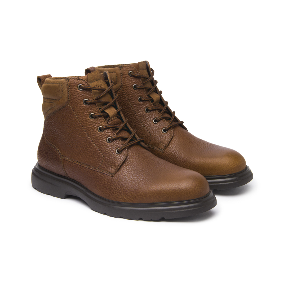 Botín Semivestir Flexi para Hombre con Amarre Frontal Estilo 418502 Tan