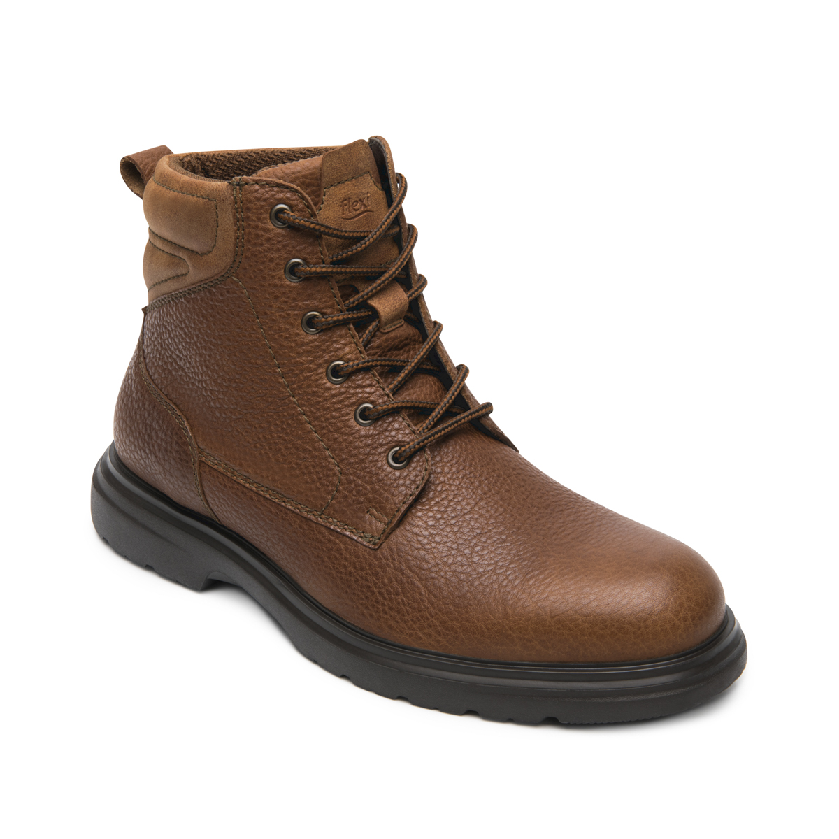 Botín Semivestir Flexi para Hombre con Amarre Frontal Estilo 418502 Tan