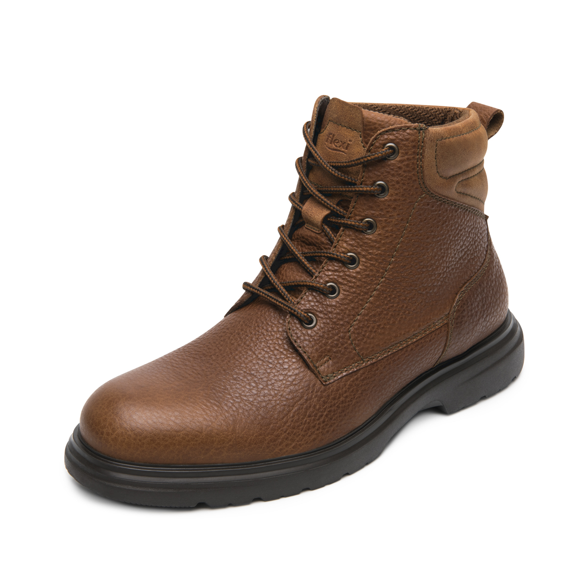 Botín Semivestir Flexi para Hombre con Amarre Frontal Estilo 418502 Tan
