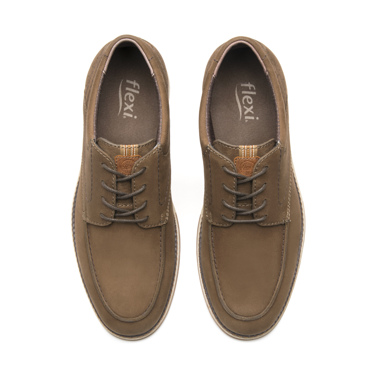 Derby Confort Flexi para Hombre Estilo 420004 Taupe