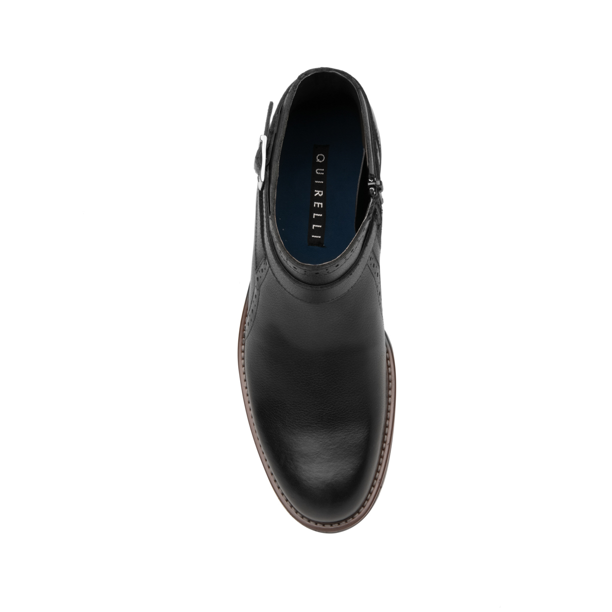 Botín Casual Quirelli para Hombre con hebilla lateral Estilo 88608 Negro